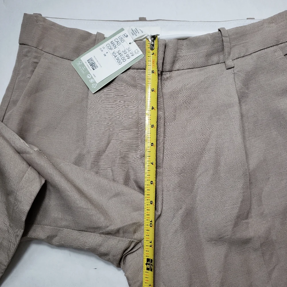 H&M Wide Leg‎ Linen Blend Pants Trousers